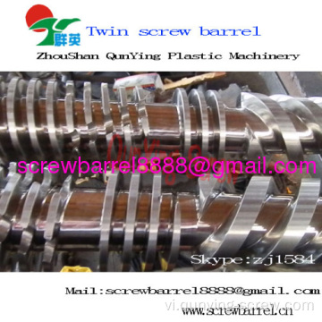 Bimetallic hình nón Twin vít cho máy đùn thổi